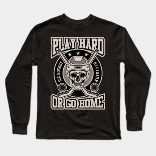 ICE HOCKEY SKULL Long Sleeve T-Shirt